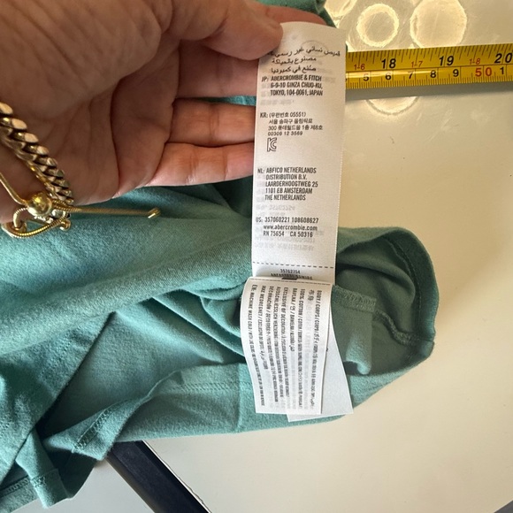 New NWT Hollister Mountain Lodge Graphic Crop Tee - Sage Green - Size Small - Picture 8 of 8